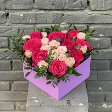 Цветочная композиция из Розы в коробке в Журавском