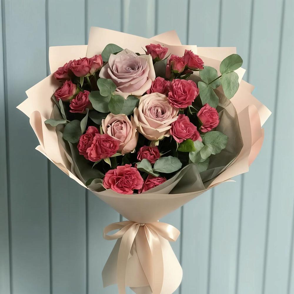 Букет цветов из: Гвоздики и Розы в Журавском