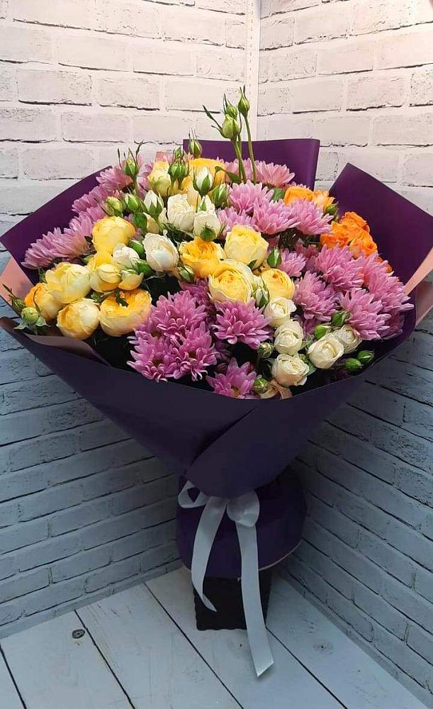 Букет цветов из: Хризантемы и Розы в Журавском