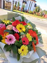 Букет цветов из:  Герберы #REPLACE_PRED# Журавском