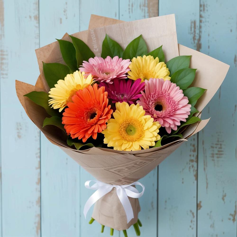 Букет цветов из: Герберы в Журавском