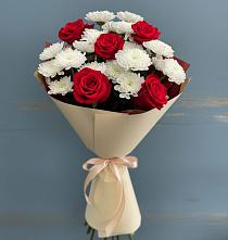 Букет цветов из:  Розы и Хризантемы в Журавском