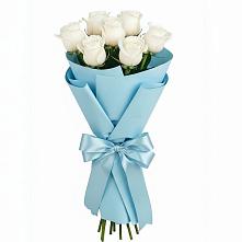 Букет 7 белых роз Проуд в Журавском