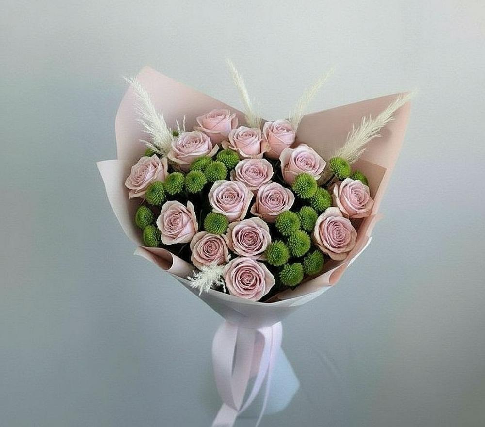 Букет цветов из: Розы и Хризантемы в Журавском