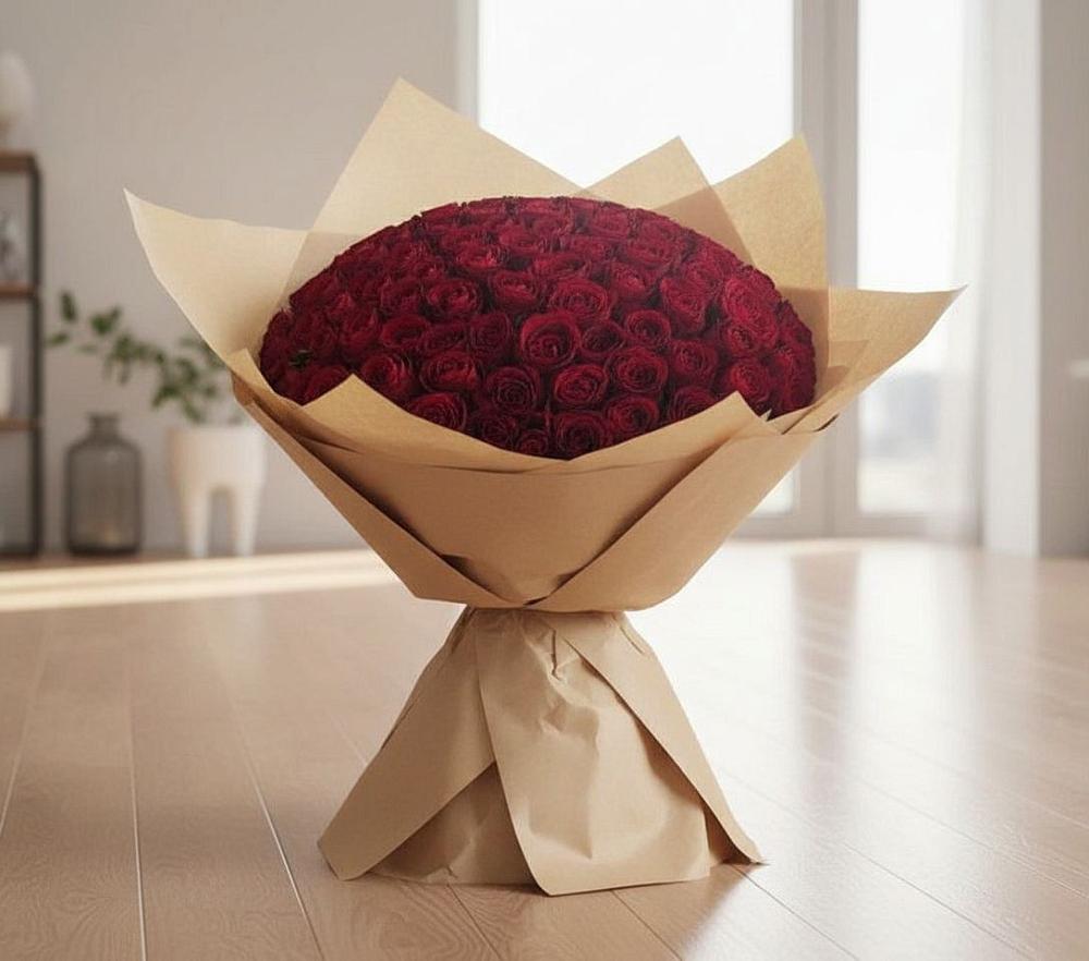 Букет 101 Красная роза в Журавском