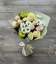 Букет цветов из:  Альстромерии, Розы и Хризантемы в Журавском
