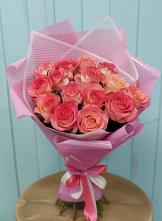 Букет 15 Розовых роз Равель в Журавском