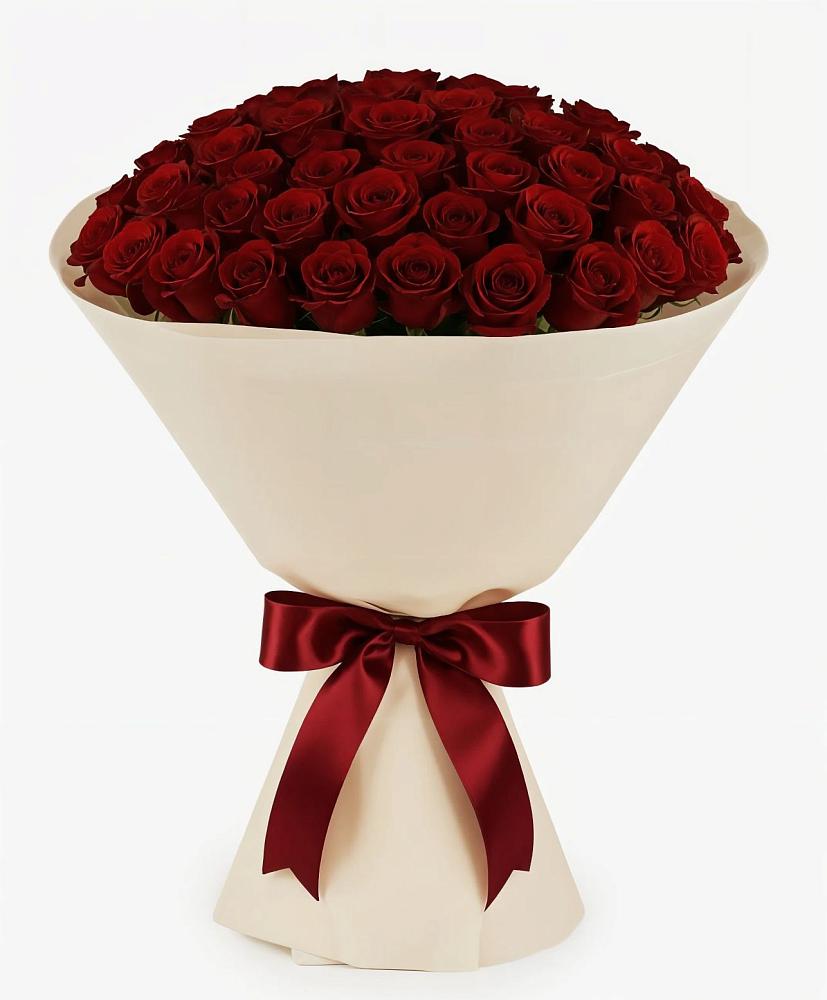 Букет 101 Бордовая роза Блэк Бакарра в Журавском