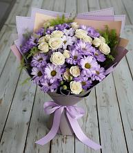 Букет цветов из:  Хризантемы и Розы в Журавском